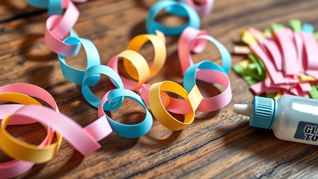 create colorful paper garland