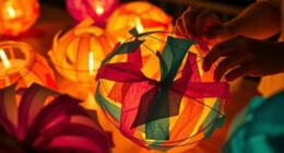 create colorful paper lanterns