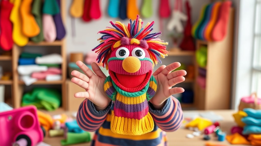 create colorful sock puppets easily