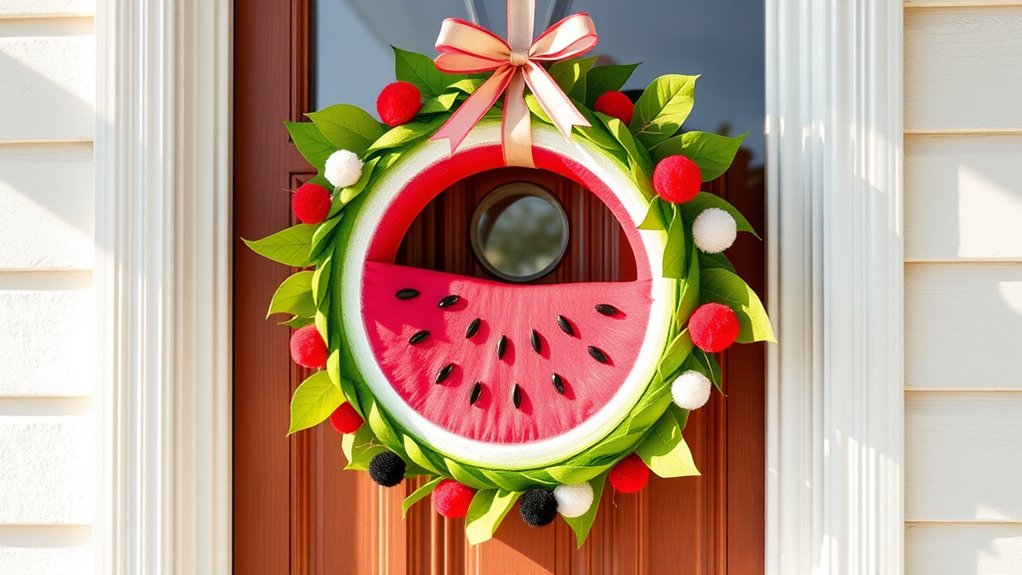 create colorful summer door decor
