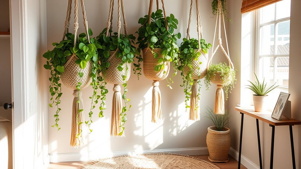 create eco friendly boho plant hangers