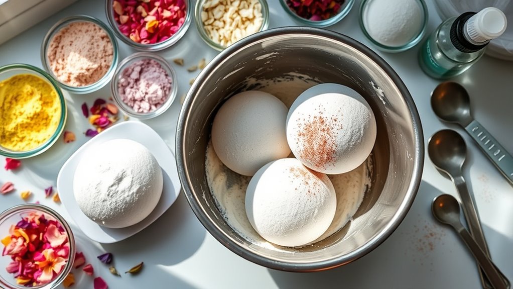create homemade fizzy bath bombs