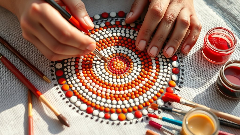 create indigenous dot art