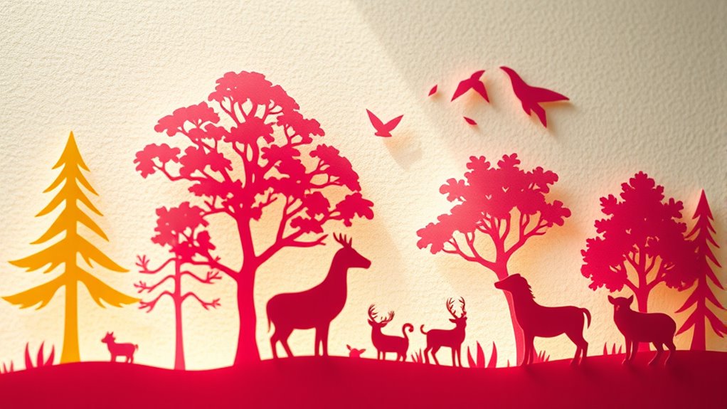 create layered silhouette art