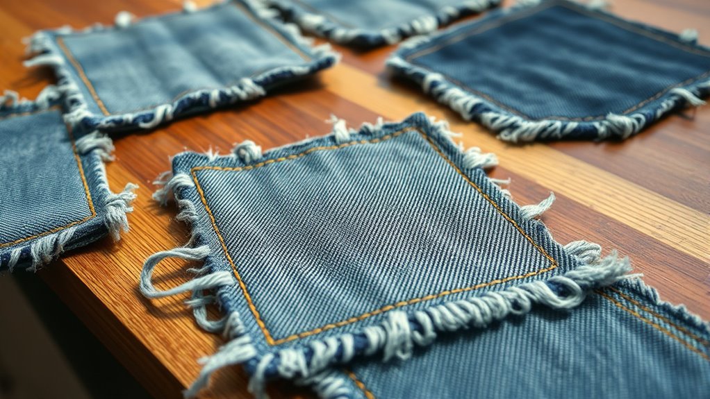 create personalized denim coasters