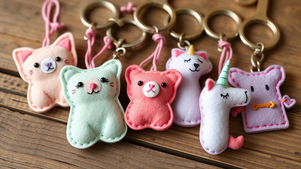create personalized felt keychains