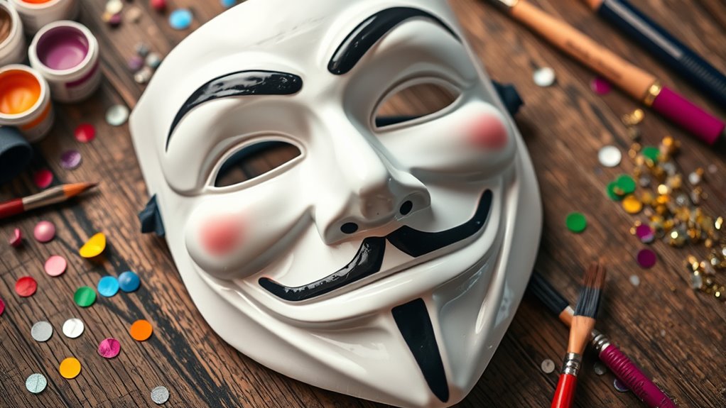 create personalized guy fawkes masks
