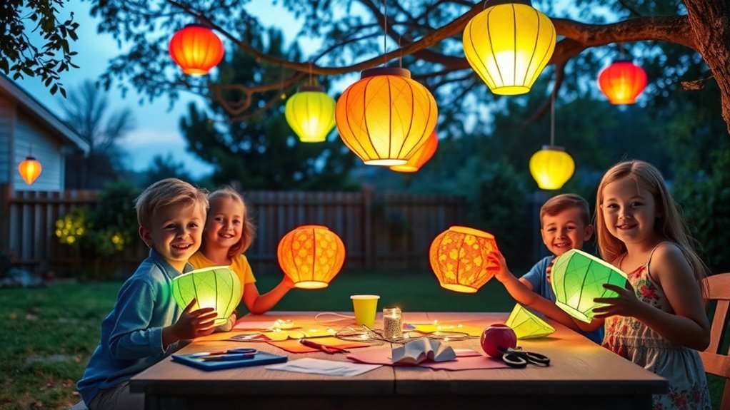 create safe outdoor paper lanterns