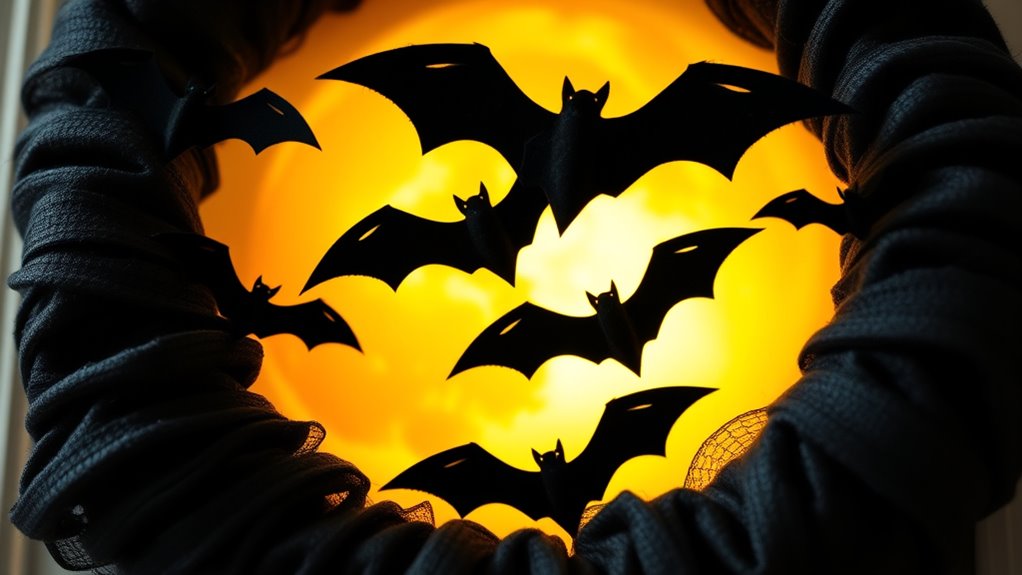 create spooky moon wreath