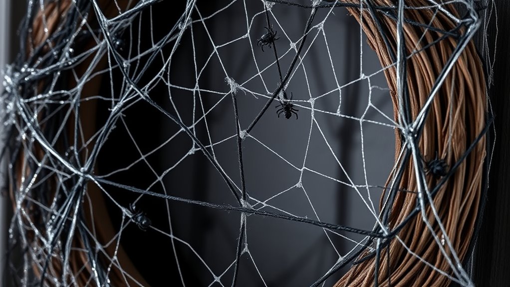 create spooky web wreath