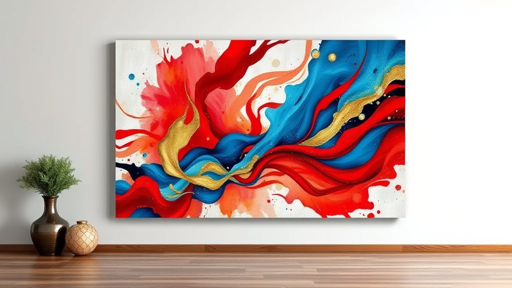 create vibrant abstract wall art