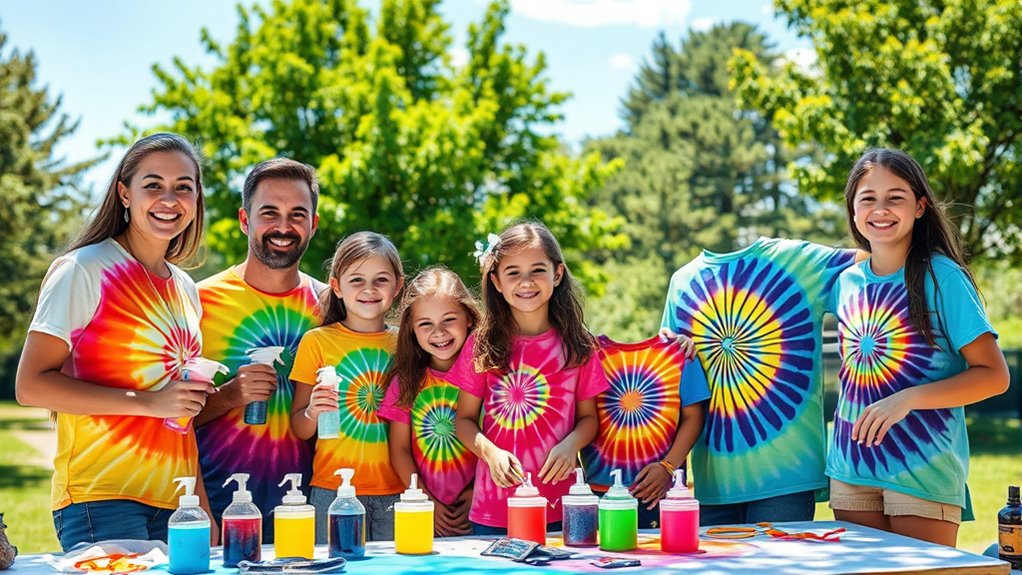 create vibrant tie dye accessories