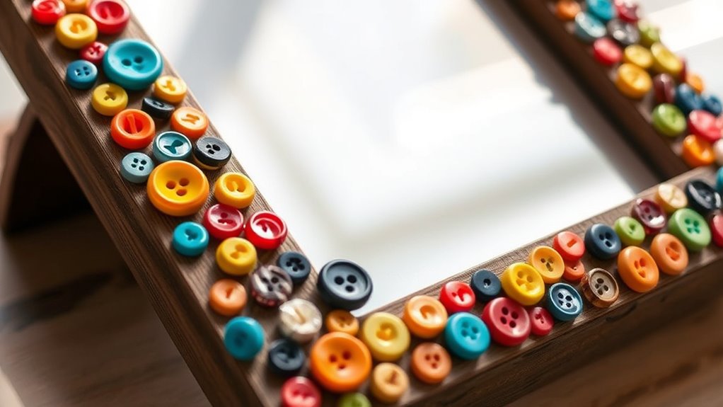 creative button frame decorations