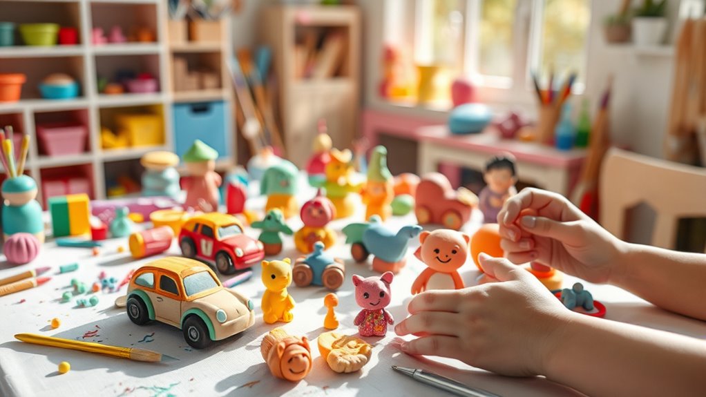 creative colorful clay toys