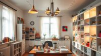 creative lighting for craft rooms