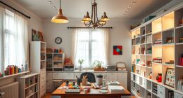 creative lighting for craft rooms