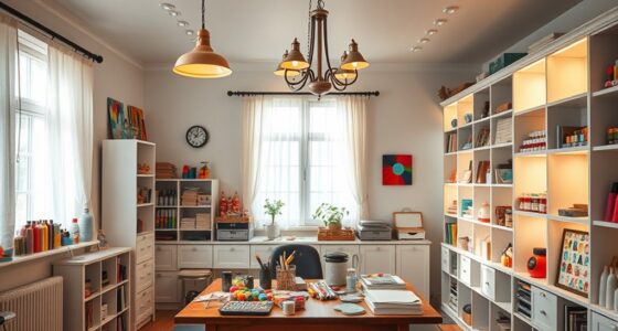 creative lighting for craft rooms