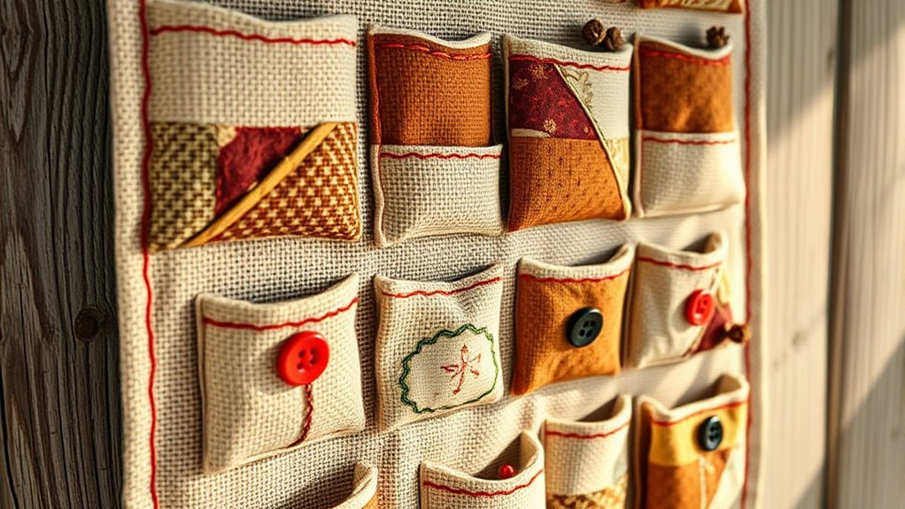 custom fabric button calendar