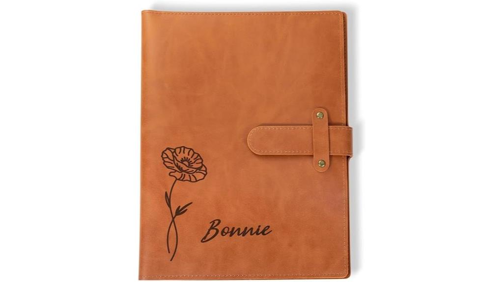 custom flower leather cover