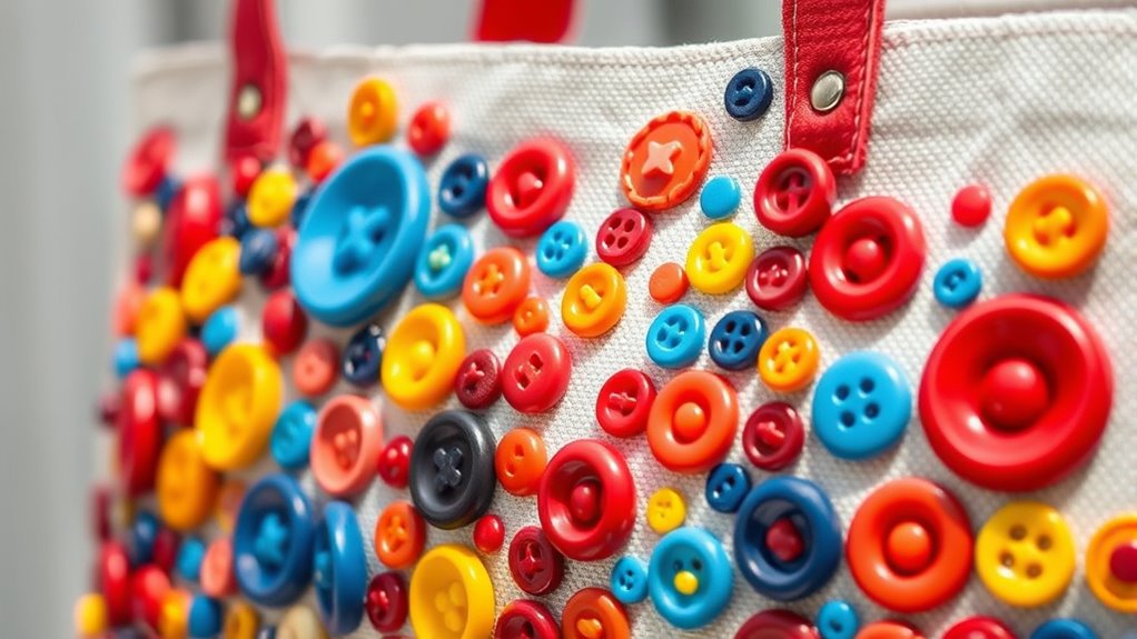 customize your button tote
