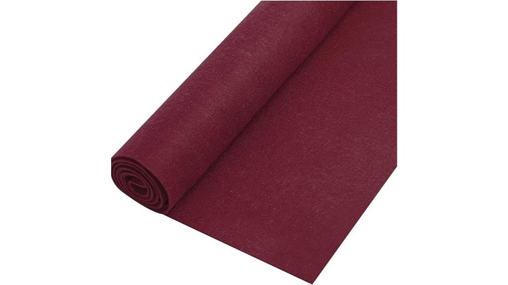 dark red felt fabric
