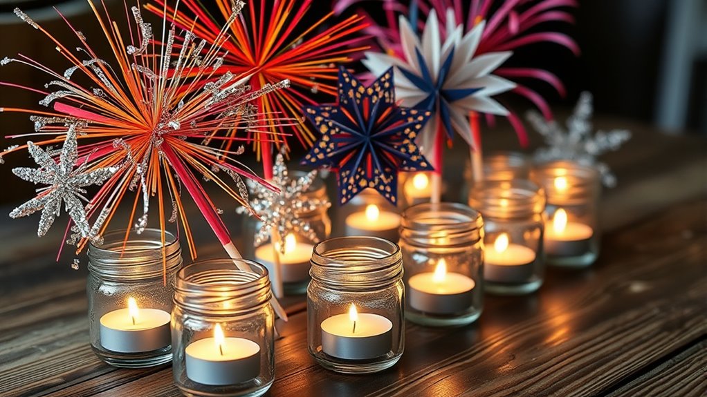 dazzling firework table centerpieces