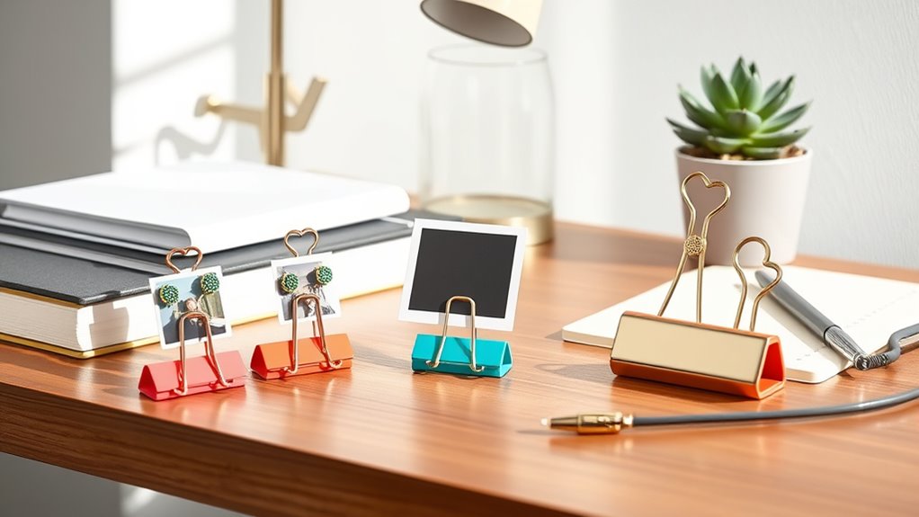 decorate with colorful clips