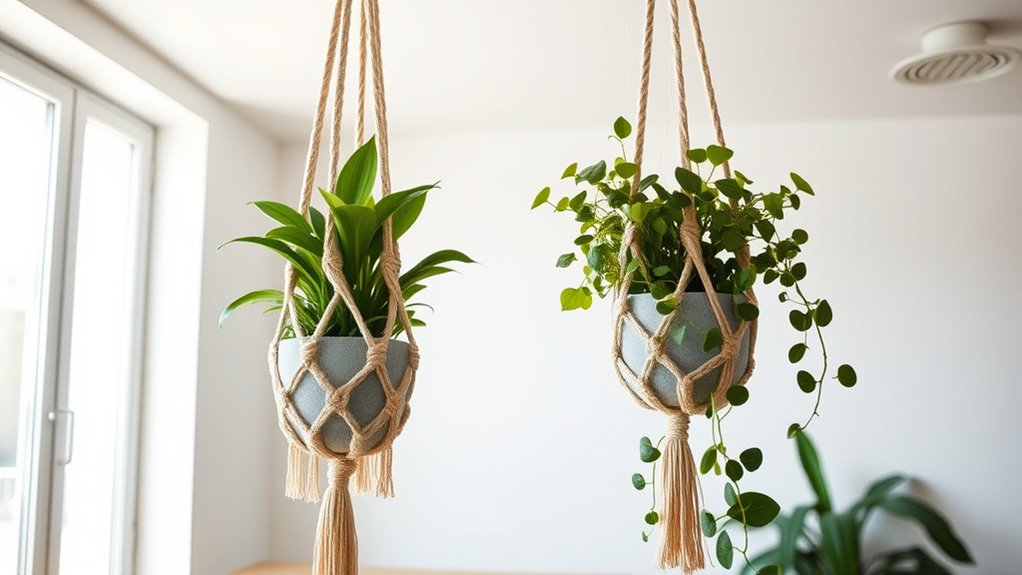 display your macram plant holders