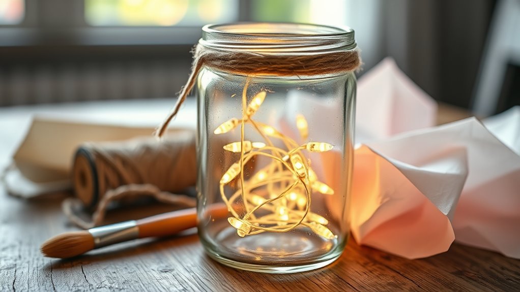 diy mason jar lighting