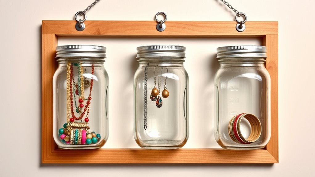 diy mason jar organizer