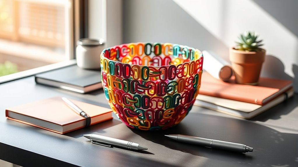 diy paper clip basket