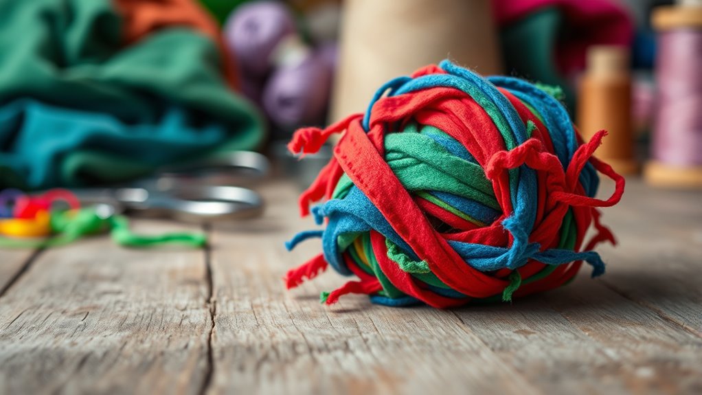 diy pet toy from t shirts
