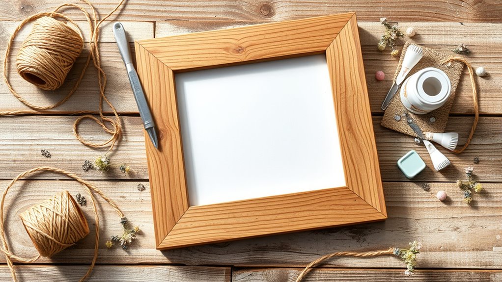 diy rustic photo frames