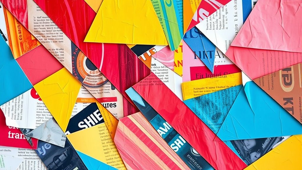 diy scrap paper wall art