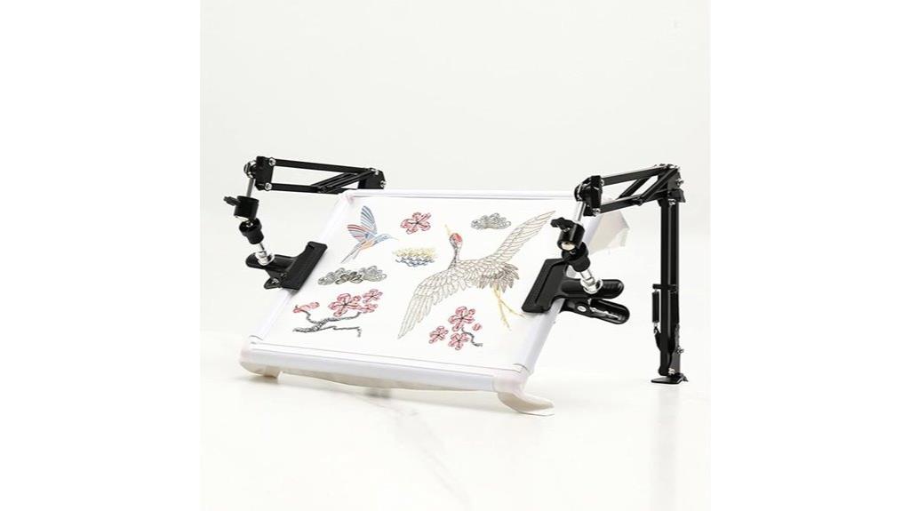double pillar embroidery stand