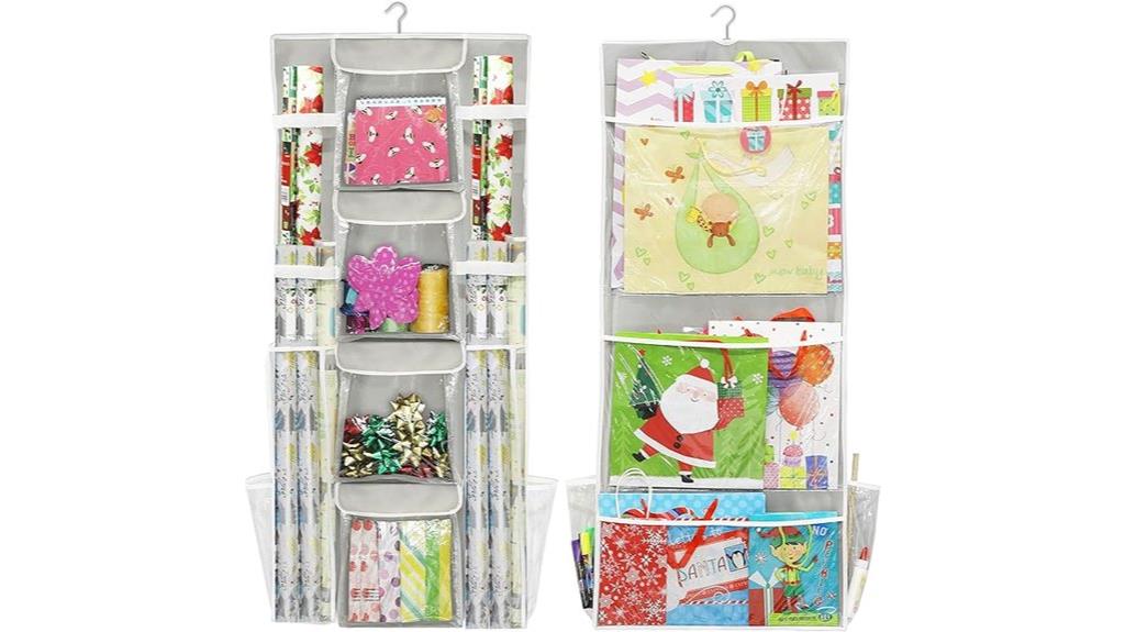 double sided gift wrap organizer