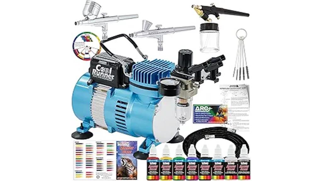 dual fan airbrush kit