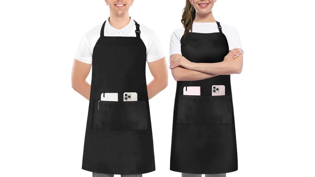 dual pocket bib aprons