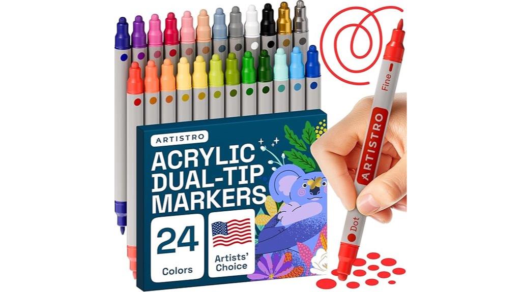 dual tip acrylic markers