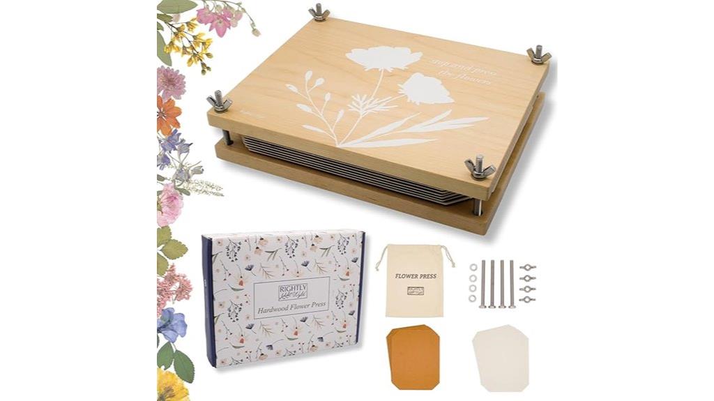 durable hardwood flower press