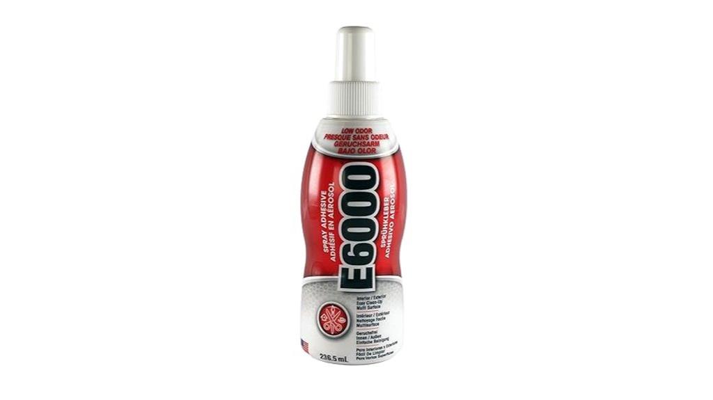 e6000 clear adhesive spray