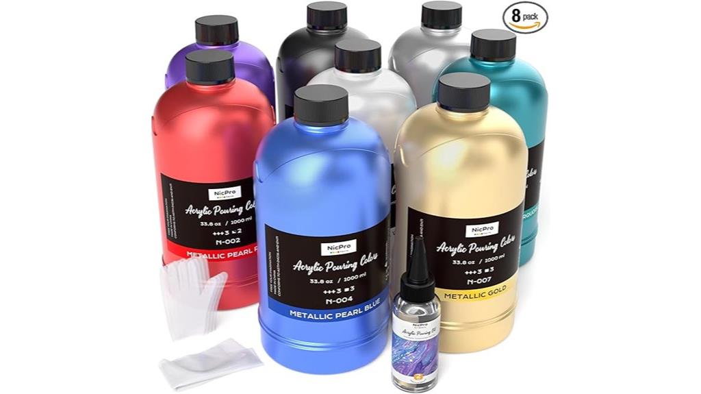 eight color acrylic paint set