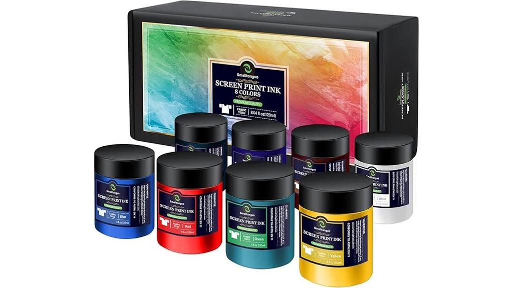 eight colors fabric ink