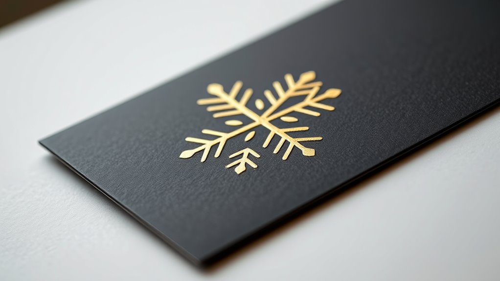 elegant black gold holiday cards