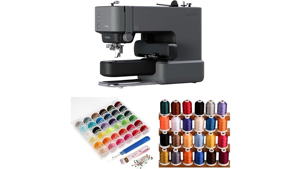 embroidery machine with accessories