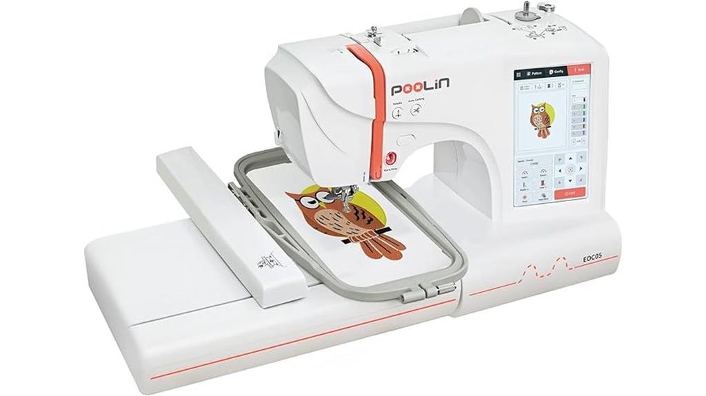 embroidery machine with touchscreen
