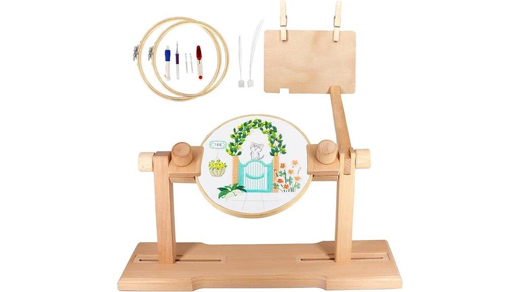 embroidery stand with hoops