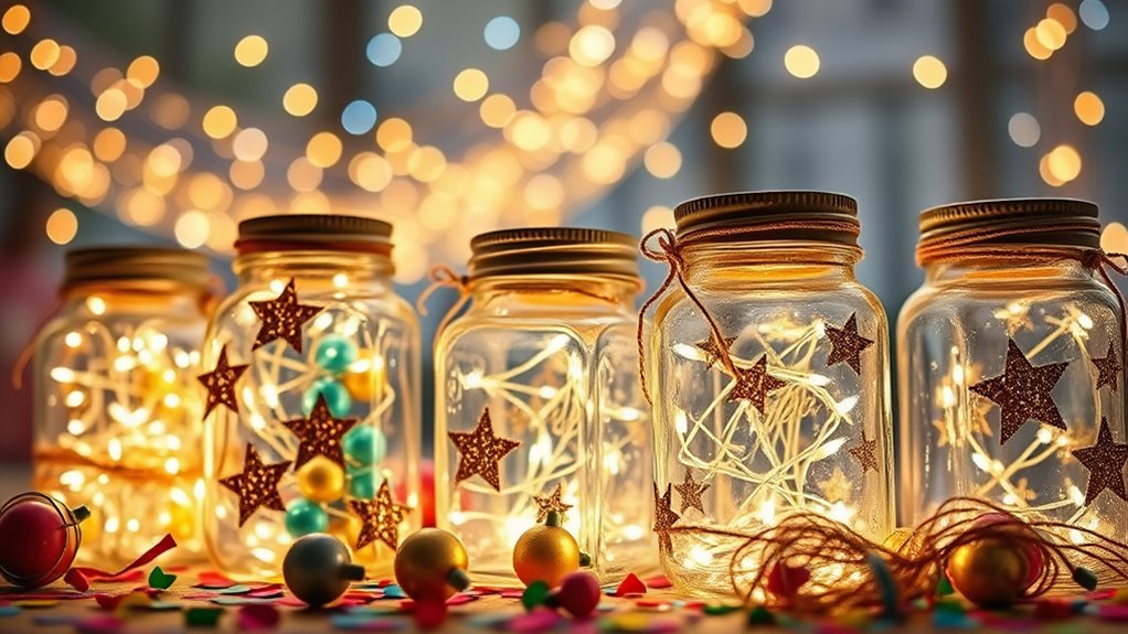 fairy light mason jar decor