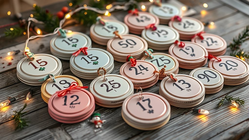 festive mason jar calendar