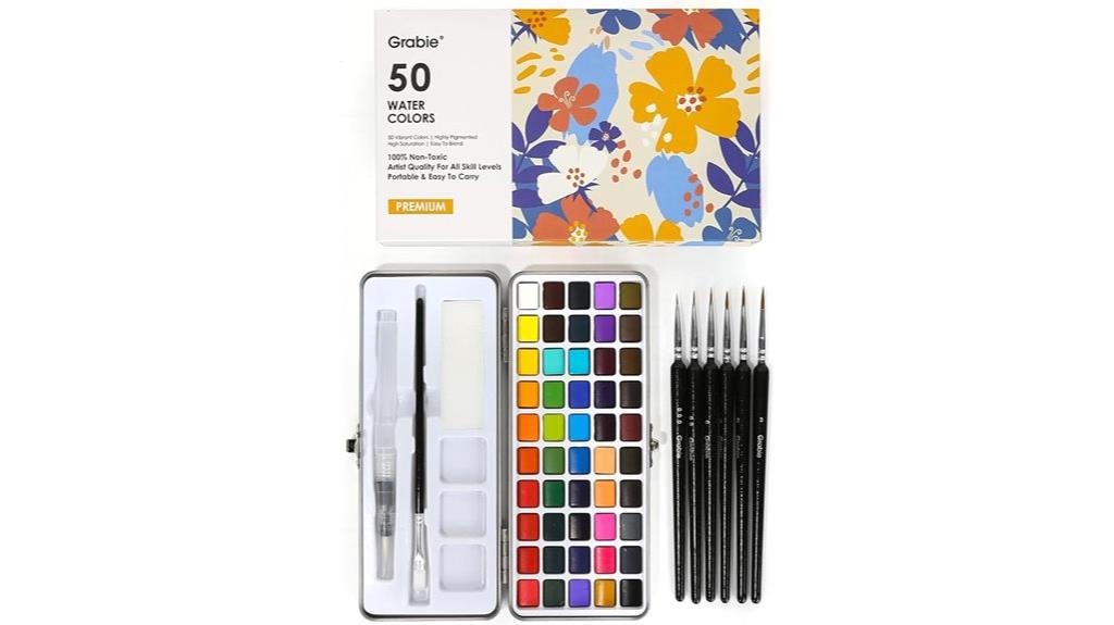 fifty color watercolor kit